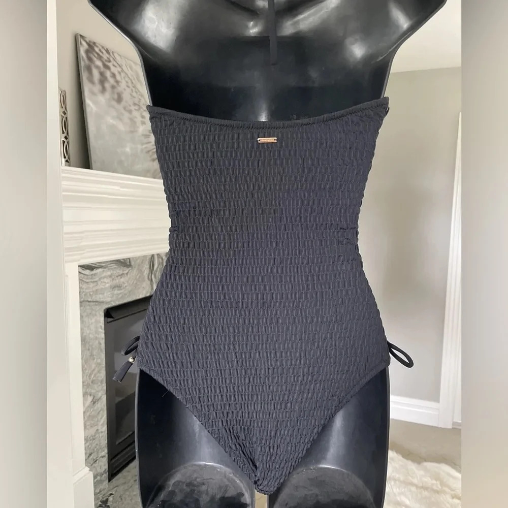 Victorias Secret Smocked Lace Up One Piece Monokini Swim - Picture 9 of 14